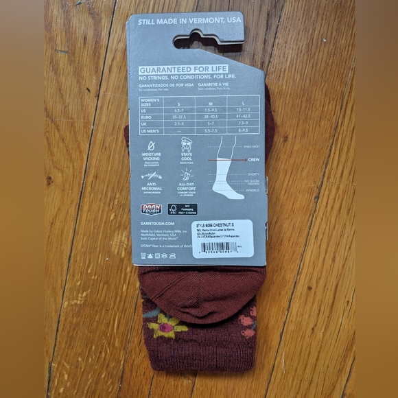 Darn Tough Womens Fable Crew Lightweight Lifestyle Socks - Picture 3 of 4